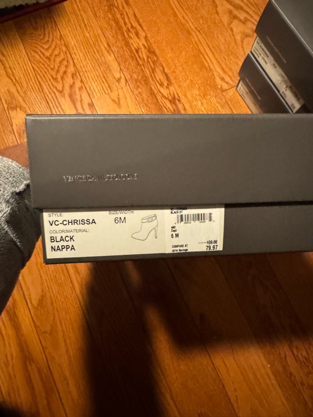 Vince Camuto Black Nappa Heeled Boot